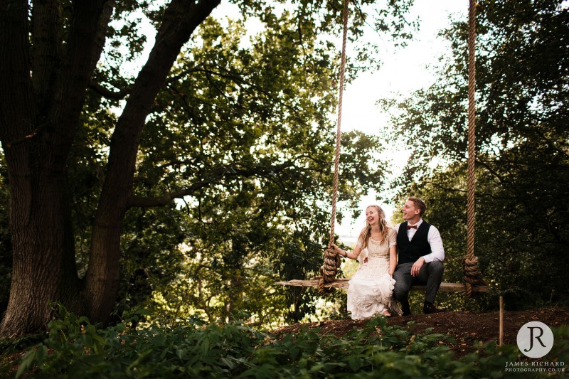 The swing of Wilderness Weddings Kent