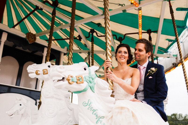 Lovely couple on the Ferris Wheel at Preston Court